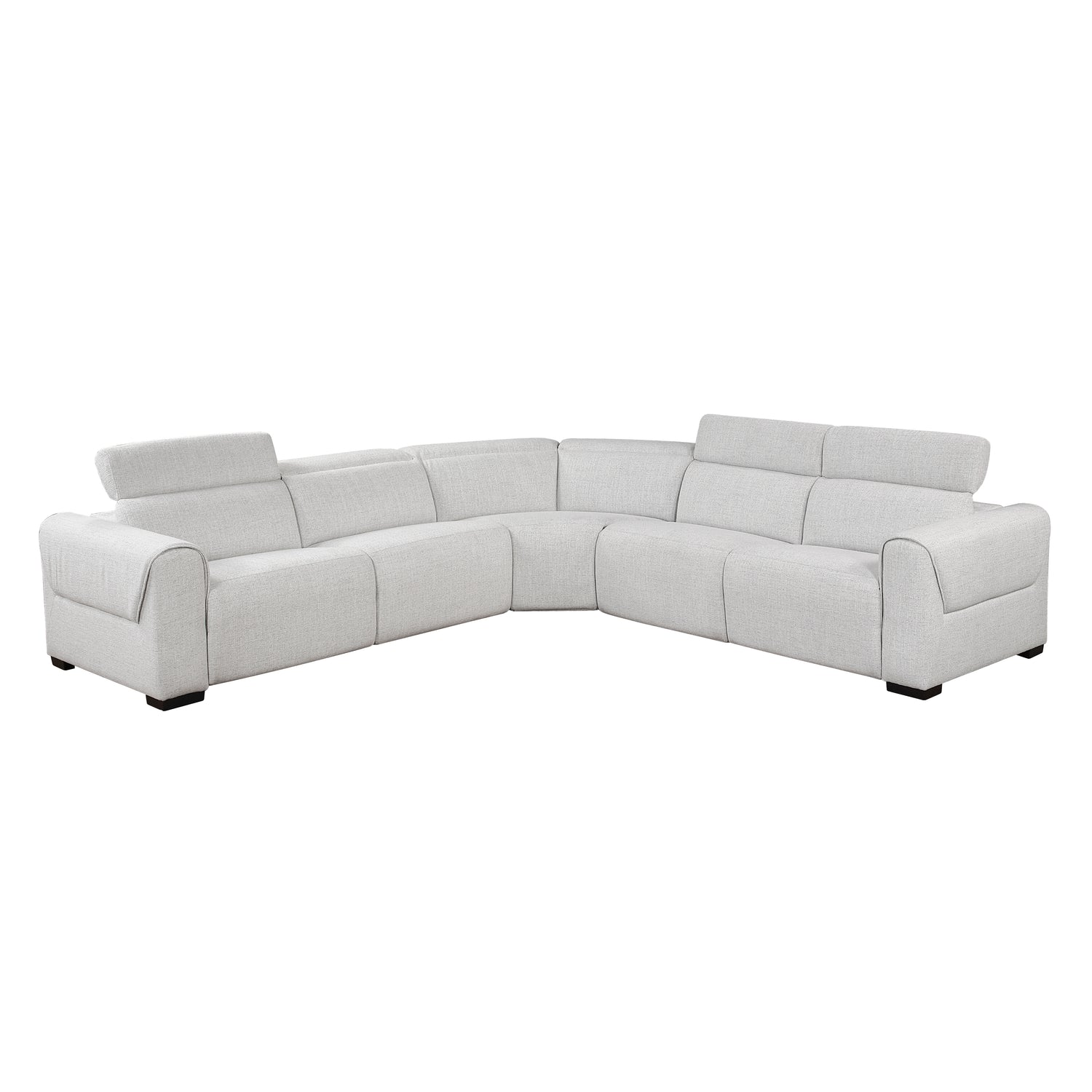9455CLD*5LRRRPWH (5)5-Piece Modular Power Reclining Sectional with Power Headrests, Charging Ports - 9455CLD*5LRRRPWH