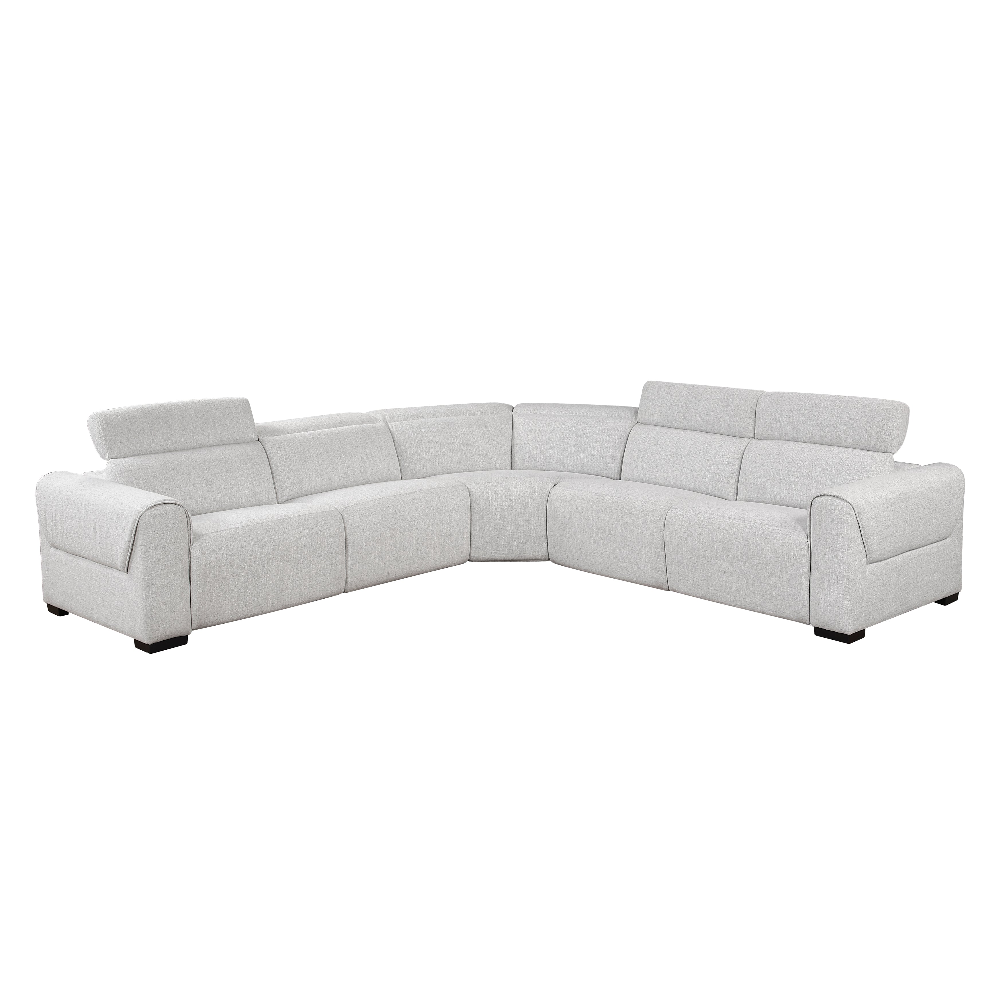 9455CLD*5LRRRPWH (5)5-Piece Modular Power Reclining Sectional with Power Headrests, Charging Ports - 9455CLD*5LRRRPWH