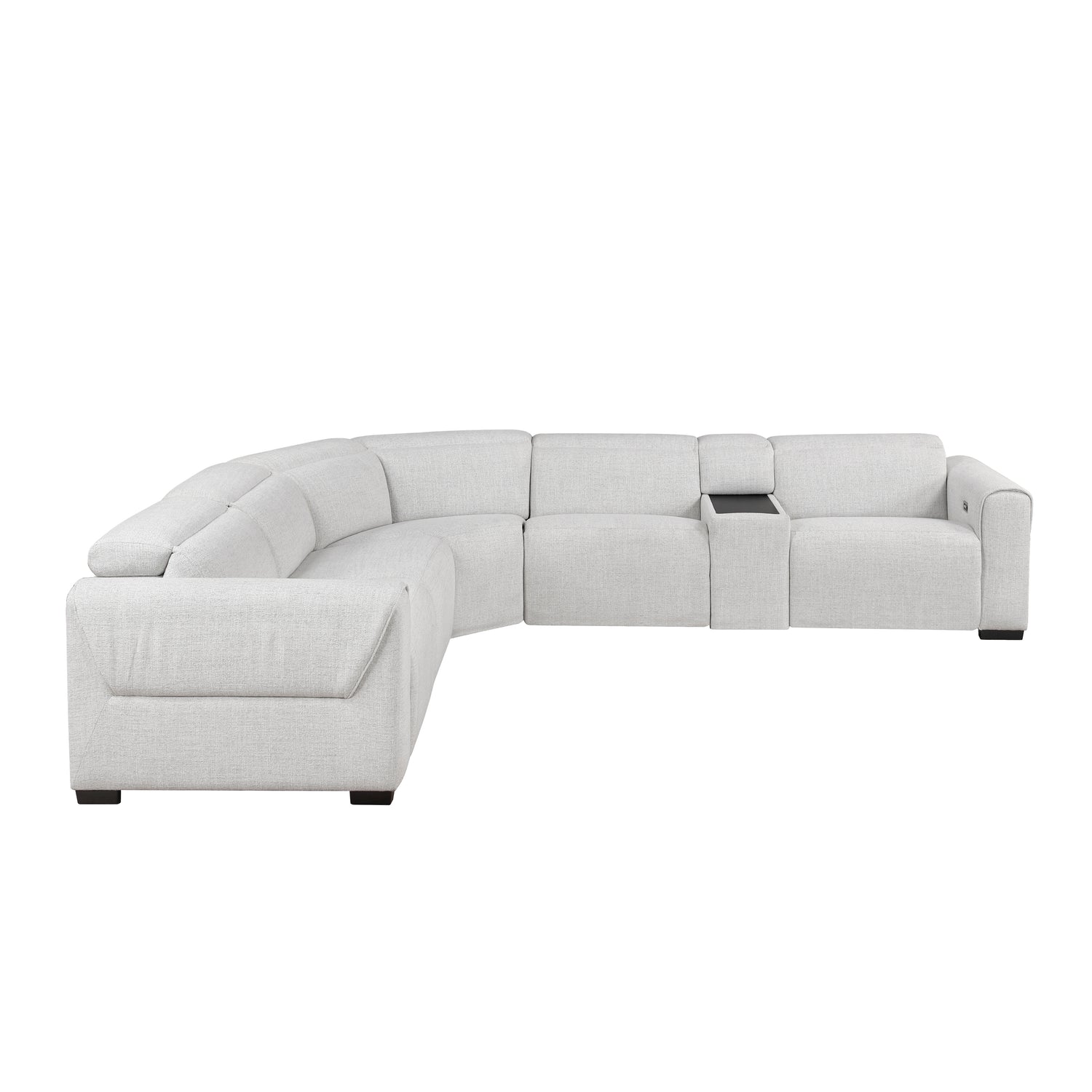 9455CLD*6LRRRPWH (6)6-Piece Modular Power Reclining Sectional with Power Headrests, Charging Ports - 9455CLD*6LRRRPWH