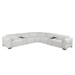9455CLD*7LRRRPWH (7)7-Piece Modular Power Reclining Sectional with Power Headrests - 9455CLD*7LRRRPWH