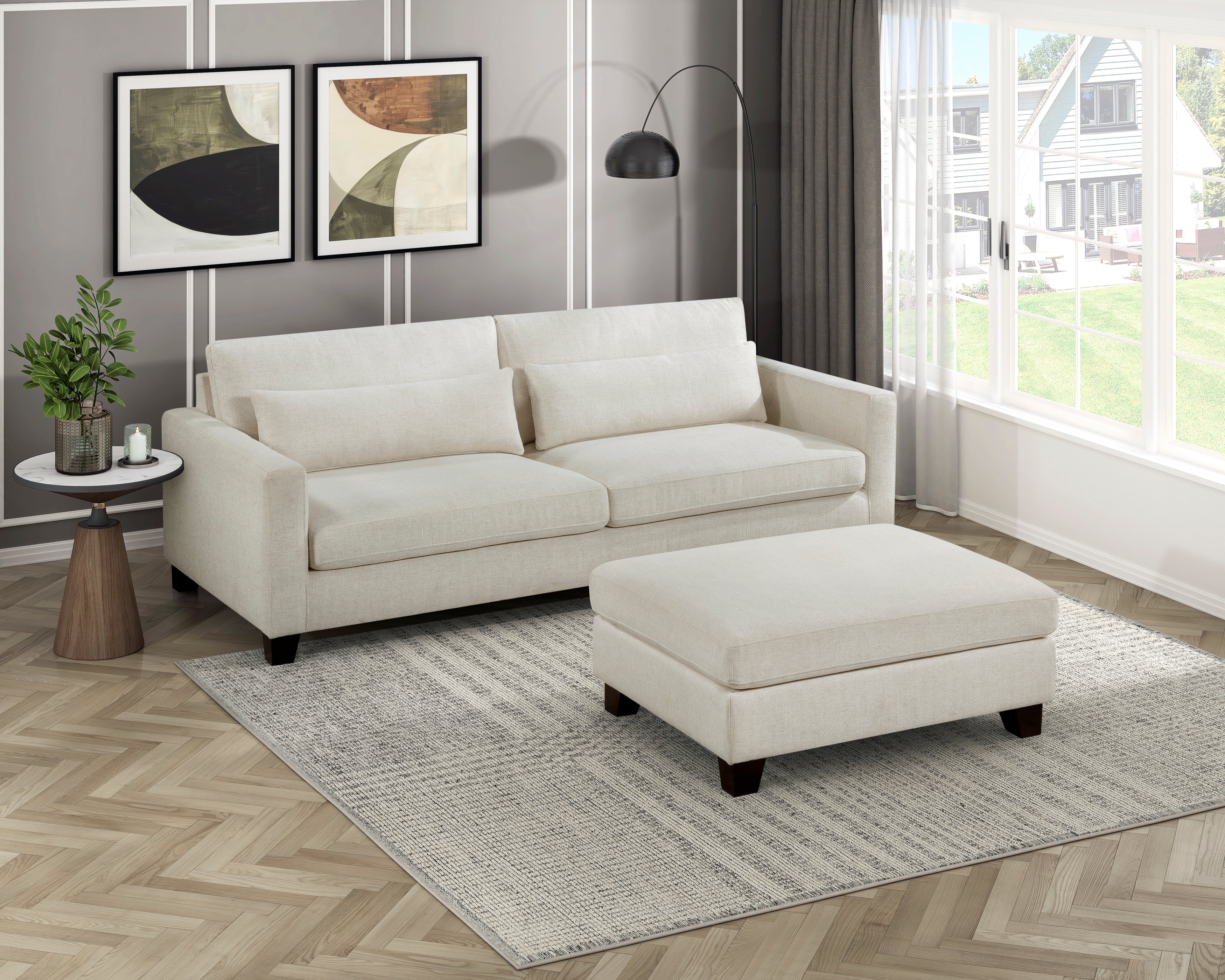 9490BE*2OT 2pc Set: Sofa, Ottoman - 9490BE*2OT