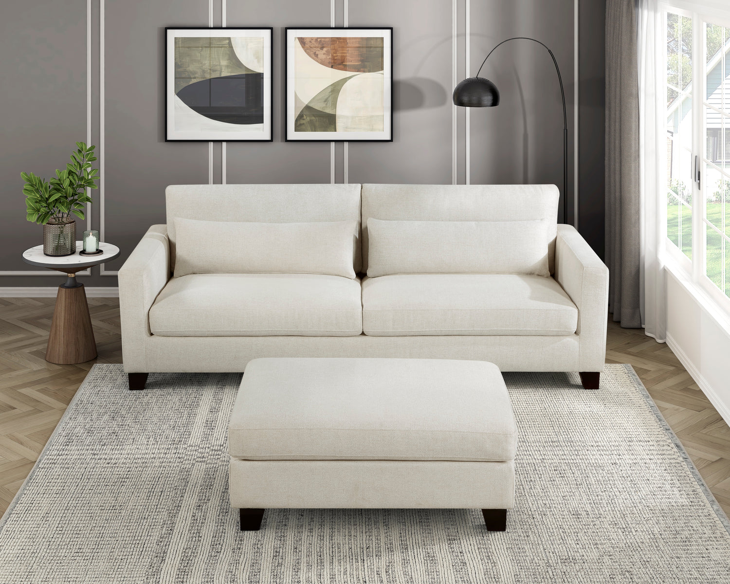 9490BE*2OT 2pc Set: Sofa, Ottoman - 9490BE*2OT