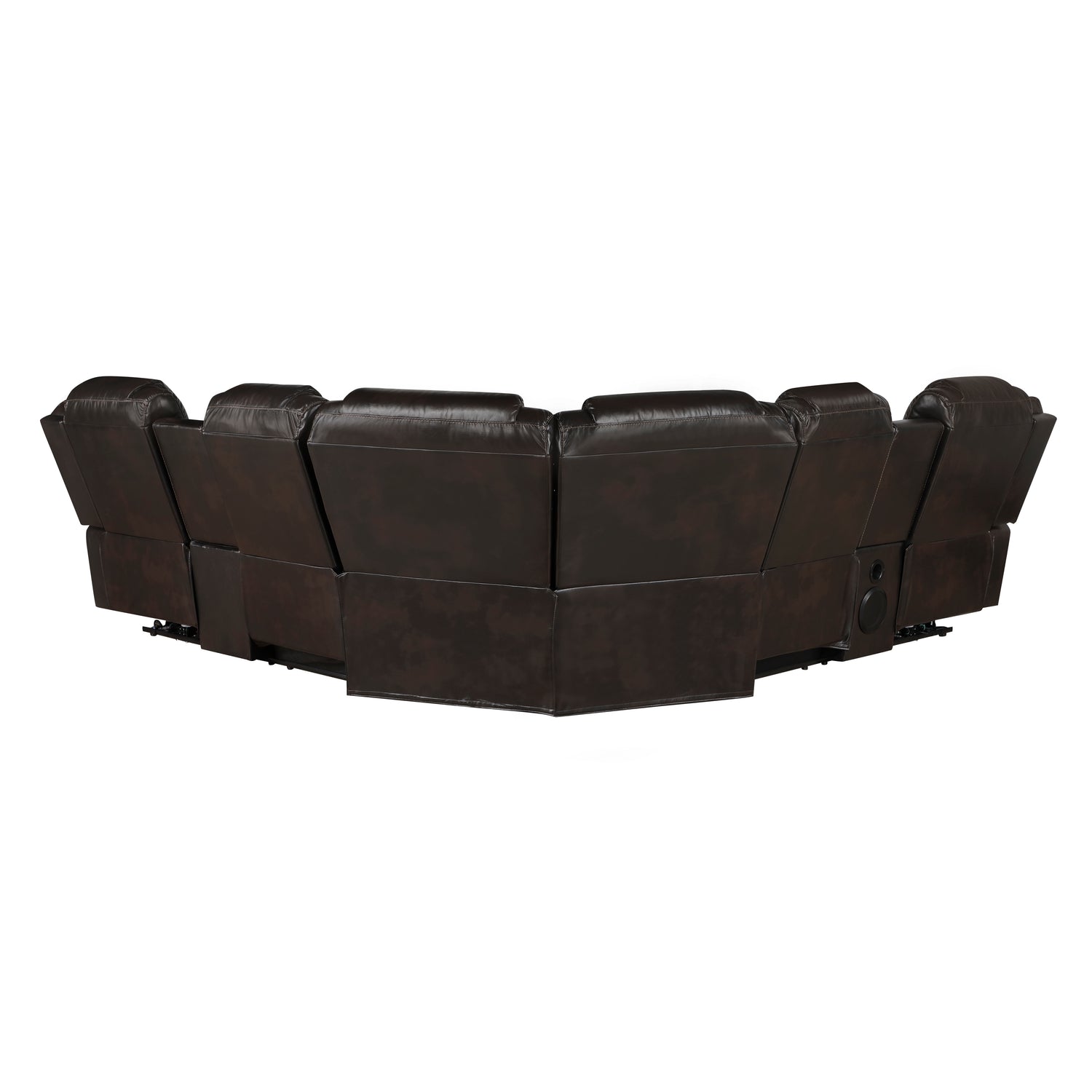 9508DB*SCPW (3)3-Piece Power Reclining Sectional with Consoles, Speakers, Subwoofer and LED Lighting - 9508DB*SCPW