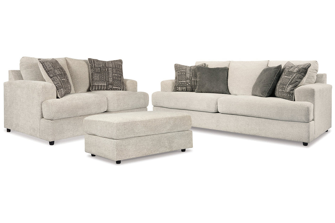 Soletren Stone Sofa, Loveseat, and Ottoman -  Ashley - Luna Furniture