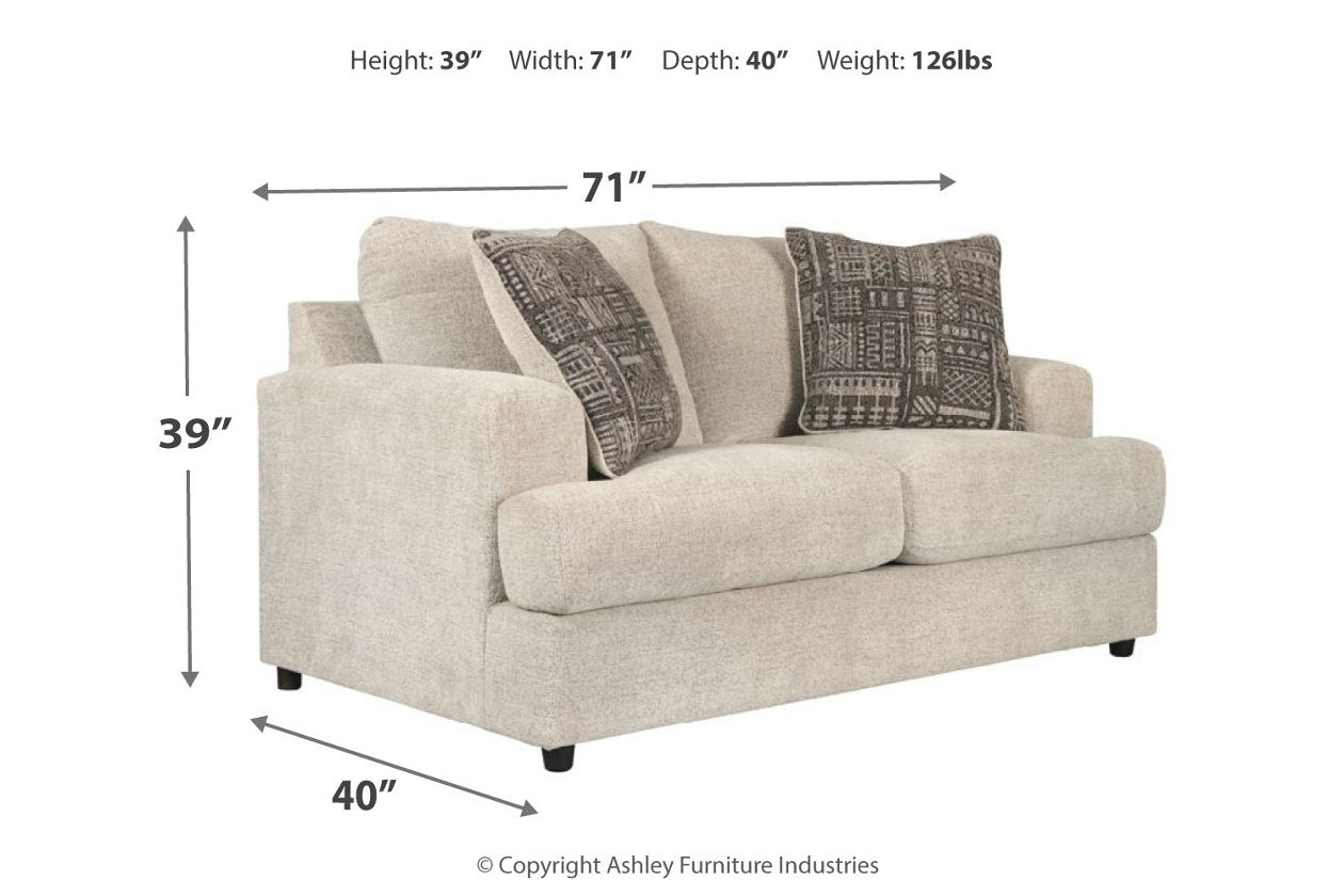 Soletren Stone Sofa, Loveseat, and Ottoman -  Ashley - Luna Furniture