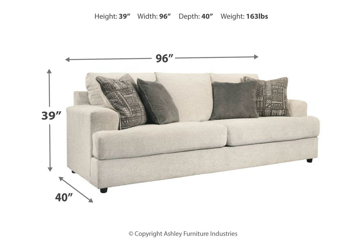Soletren Stone Sofa, Loveseat, and Ottoman -  Ashley - Luna Furniture