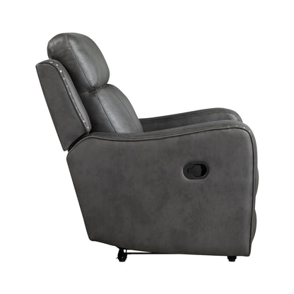 Kellen Smoky Gray Double Reclining Living Room Set from Homelegance - Luna Furniture