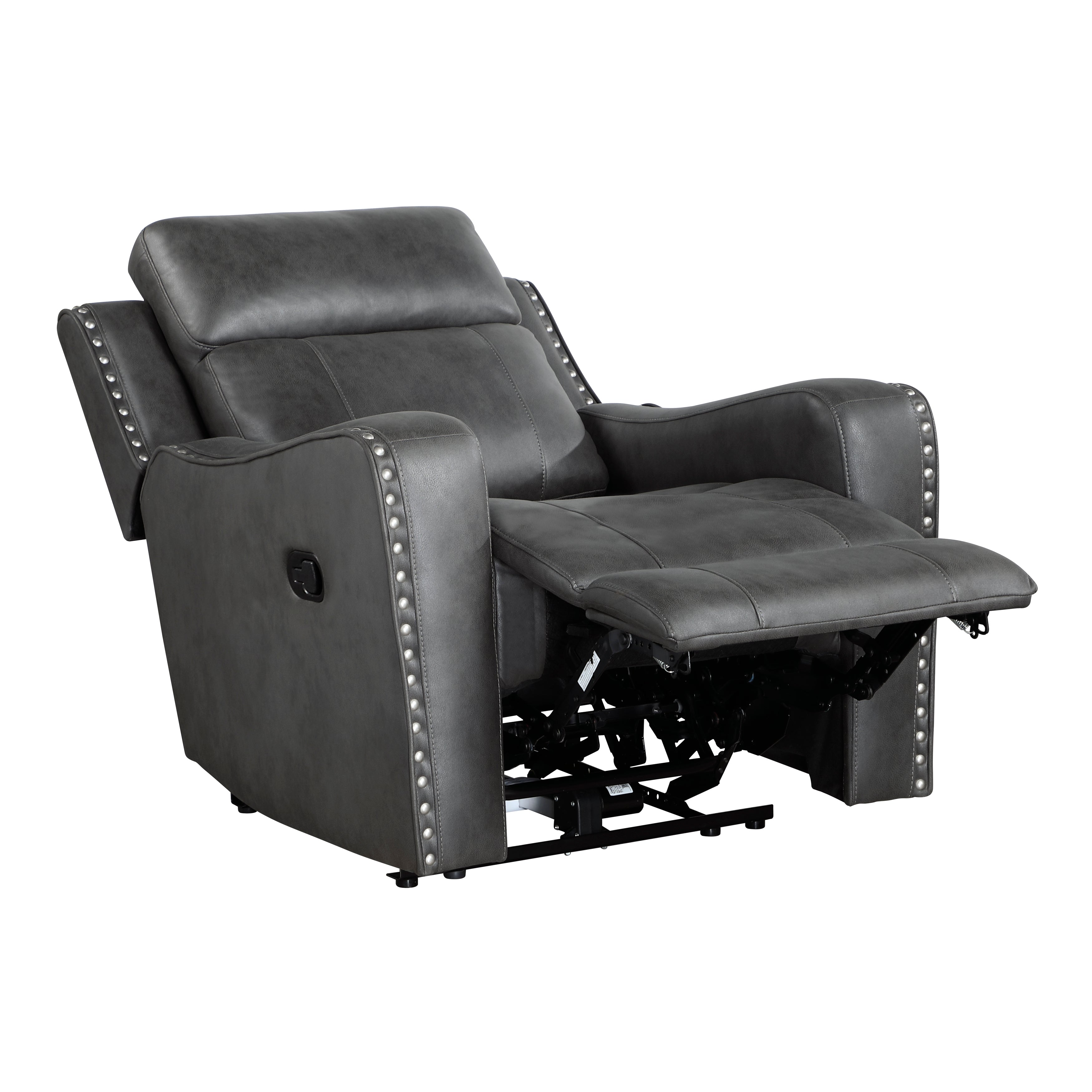 Kellen Smoky Gray Double Reclining Living Room Set from Homelegance - Luna Furniture
