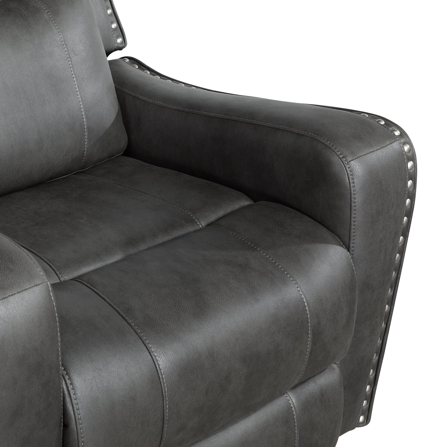 Kellen Smoky Gray Power Double Reclining Living Room Set from Homelegance - Luna Furniture
