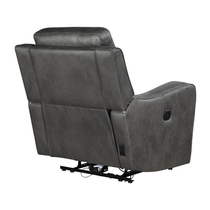 Kellen Smoky Gray Power Double Reclining Living Room Set from Homelegance - Luna Furniture