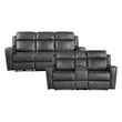 9515DGY*2 2pc Set: Sofa, Love - 9515DGY*2