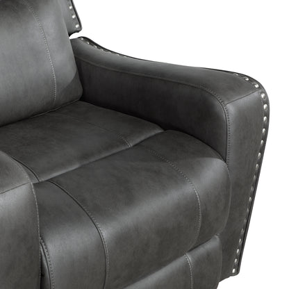9515DGY-2 Double Reclining Love Seat with Center Console - 9515DGY-2
