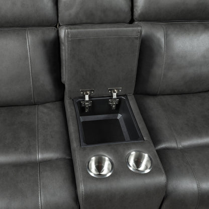 9515DGY*2PW 2pc Set: Sofa, Love (Power) - 9515DGY*2PW