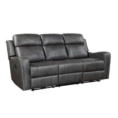 9515DGY*2PW 2pc Set: Sofa, Love (Power) - 9515DGY*2PW