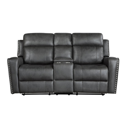 9515DGY*2PW 2pc Set: Sofa, Love (Power) - 9515DGY*2PW