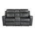 9515DGY-2PW Power Double Reclining Love Seat with Center Console - 9515DGY-2PW