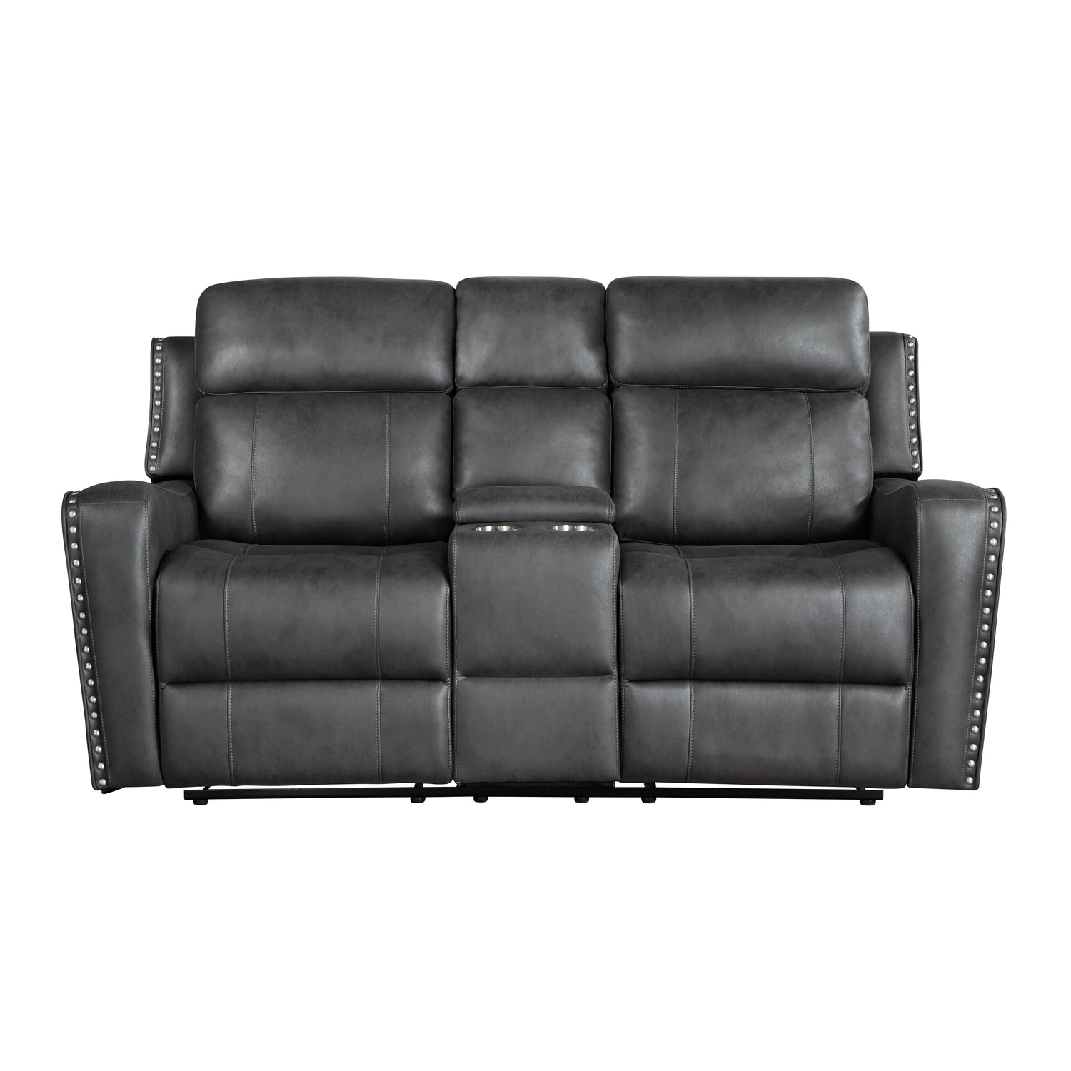 Kellen Smoky Gray Power Double Reclining Living Room Set from Homelegance - Luna Furniture