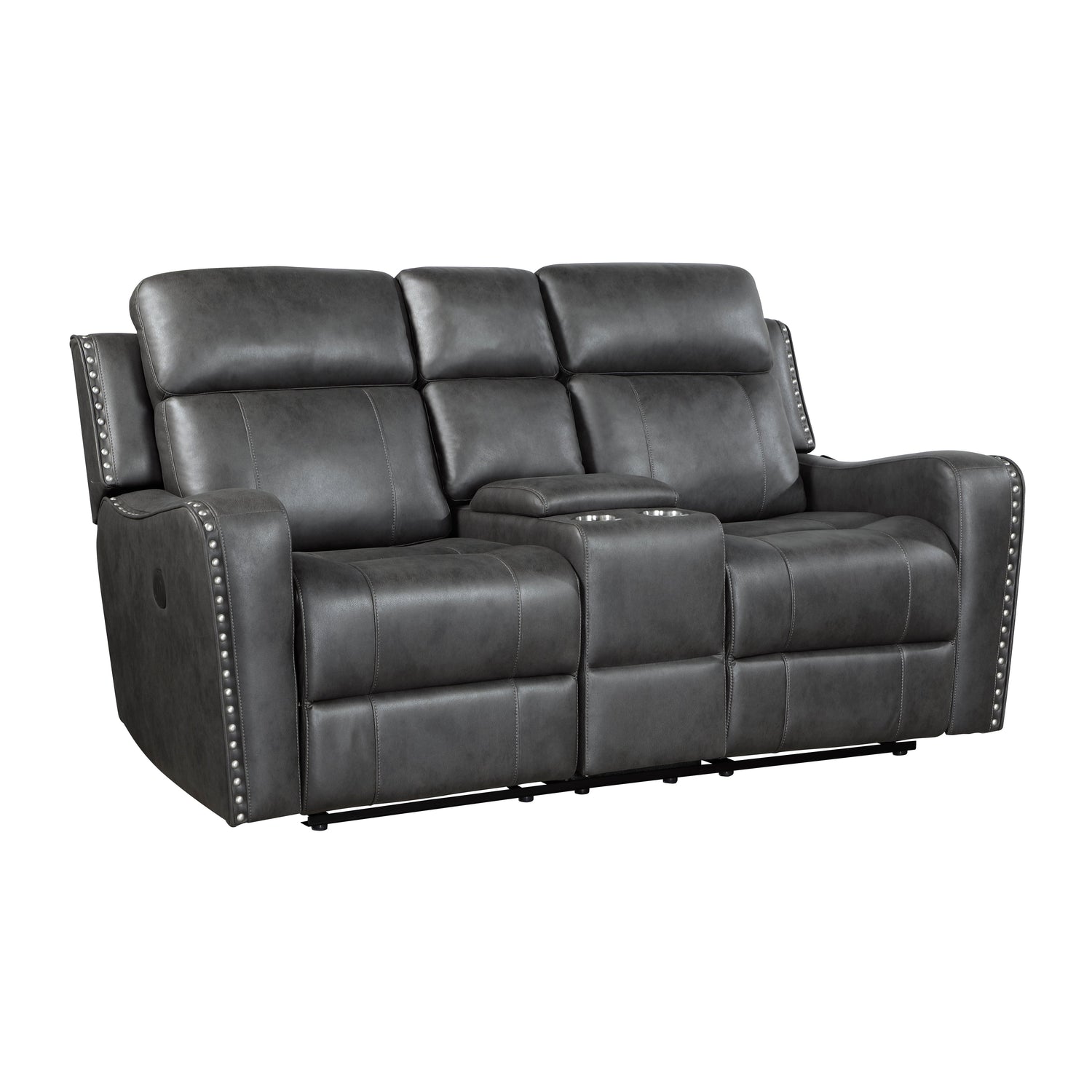 Kellen Smoky Gray Power Double Reclining Living Room Set from Homelegance - Luna Furniture