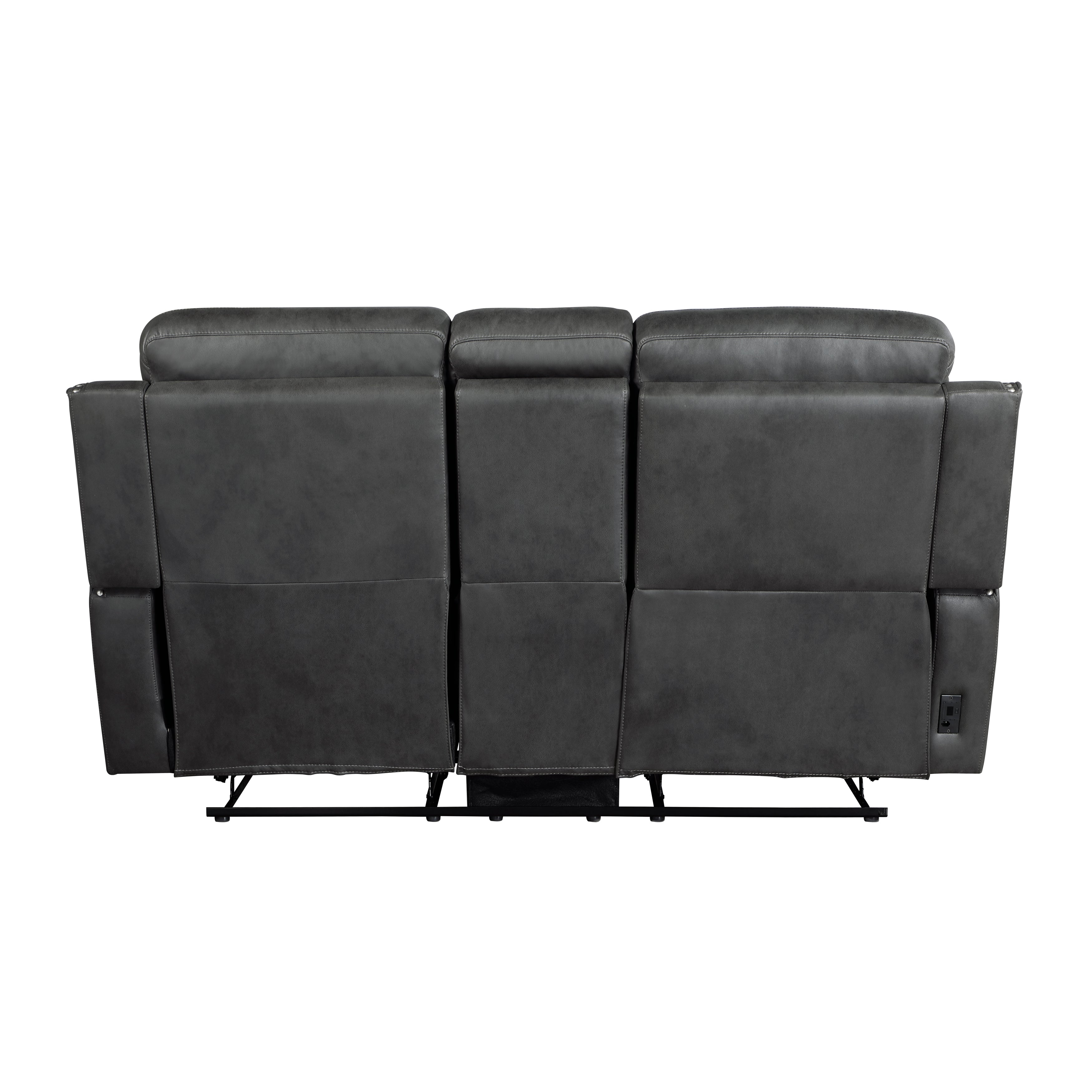 Kellen Smoky Gray Power Double Reclining Living Room Set from Homelegance - Luna Furniture