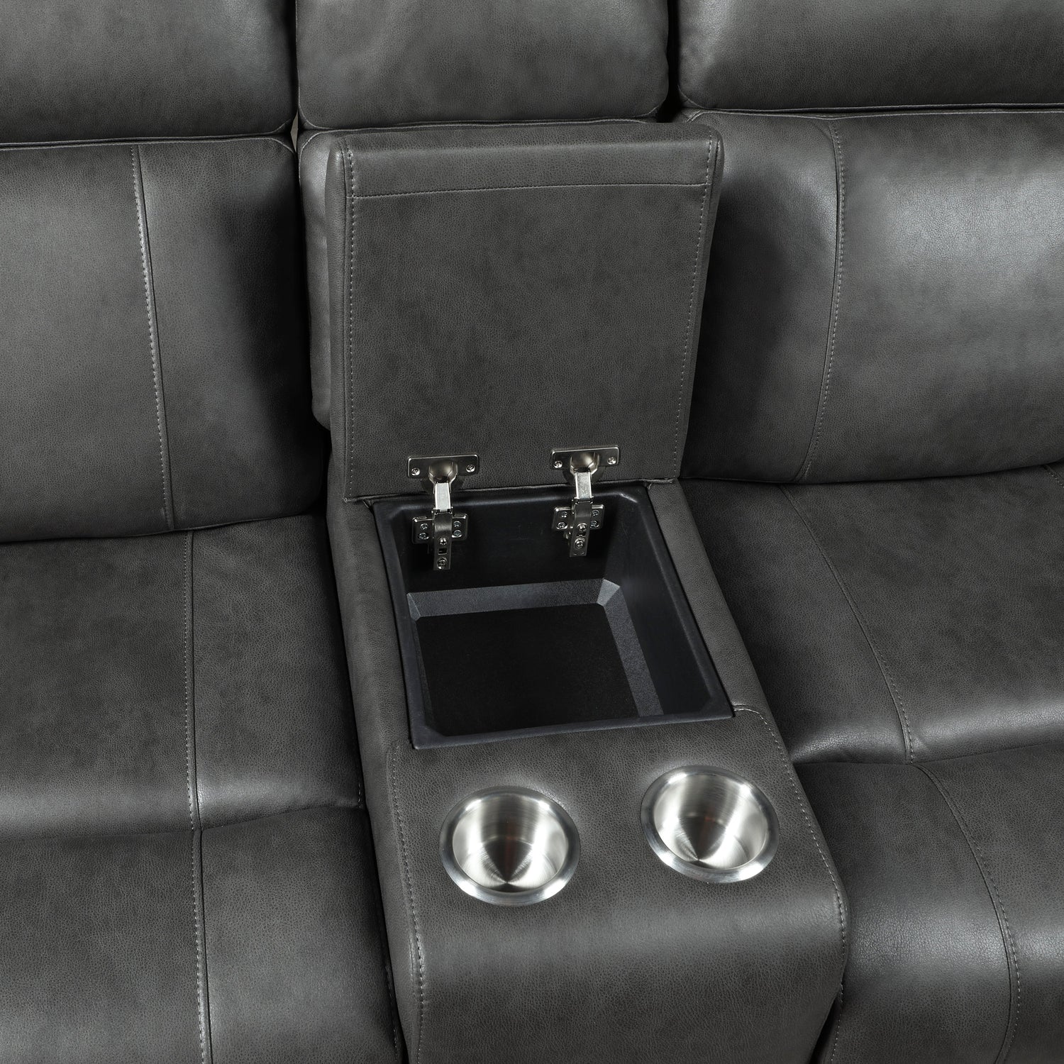 Kellen Smoky Gray Power Double Reclining Living Room Set from Homelegance - Luna Furniture
