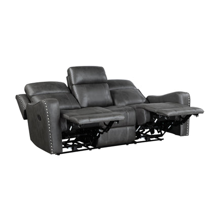 9515DGY-3 Double Reclining Sofa - 9515DGY-3