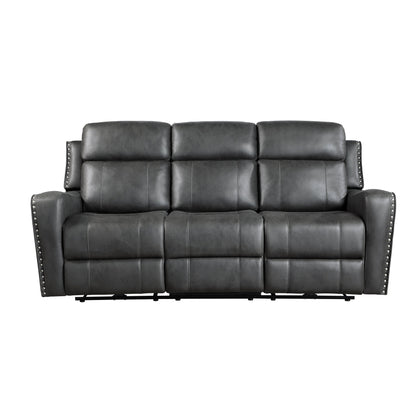 Kellen Smoky Gray Power Double Reclining Living Room Set from Homelegance - Luna Furniture