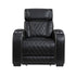 9516BLK-1PWH Power Reclining Chair with Power Headrest, Cup holders and Storage Arms(Top and Side), Charging Ports and LED lighting - 9516BLK-1PWH