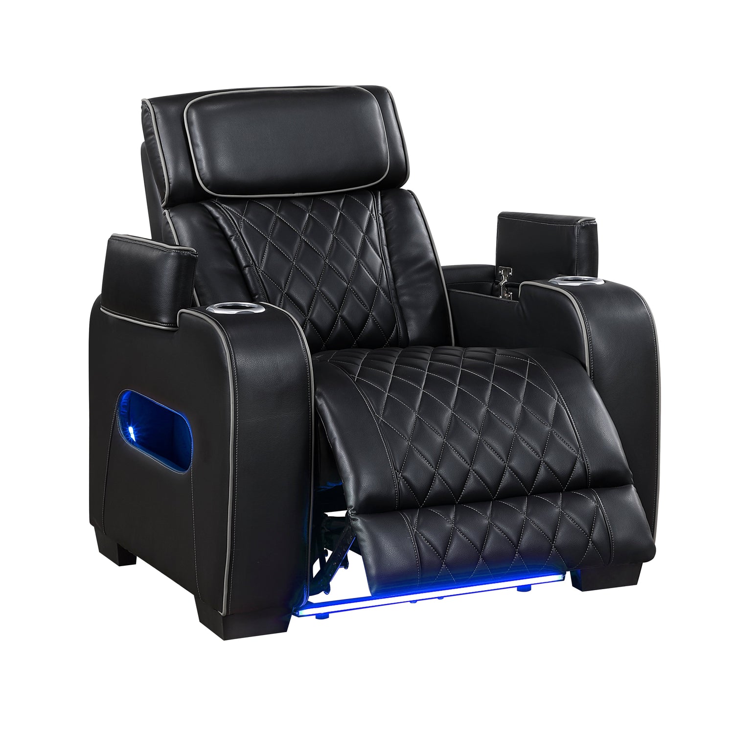 Fairway Black Power Double Reclining Living Room Set from Homelegance - Luna Furniture