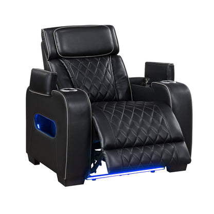 Fairway Black Power Double Reclining Living Room Set from Homelegance - Luna Furniture