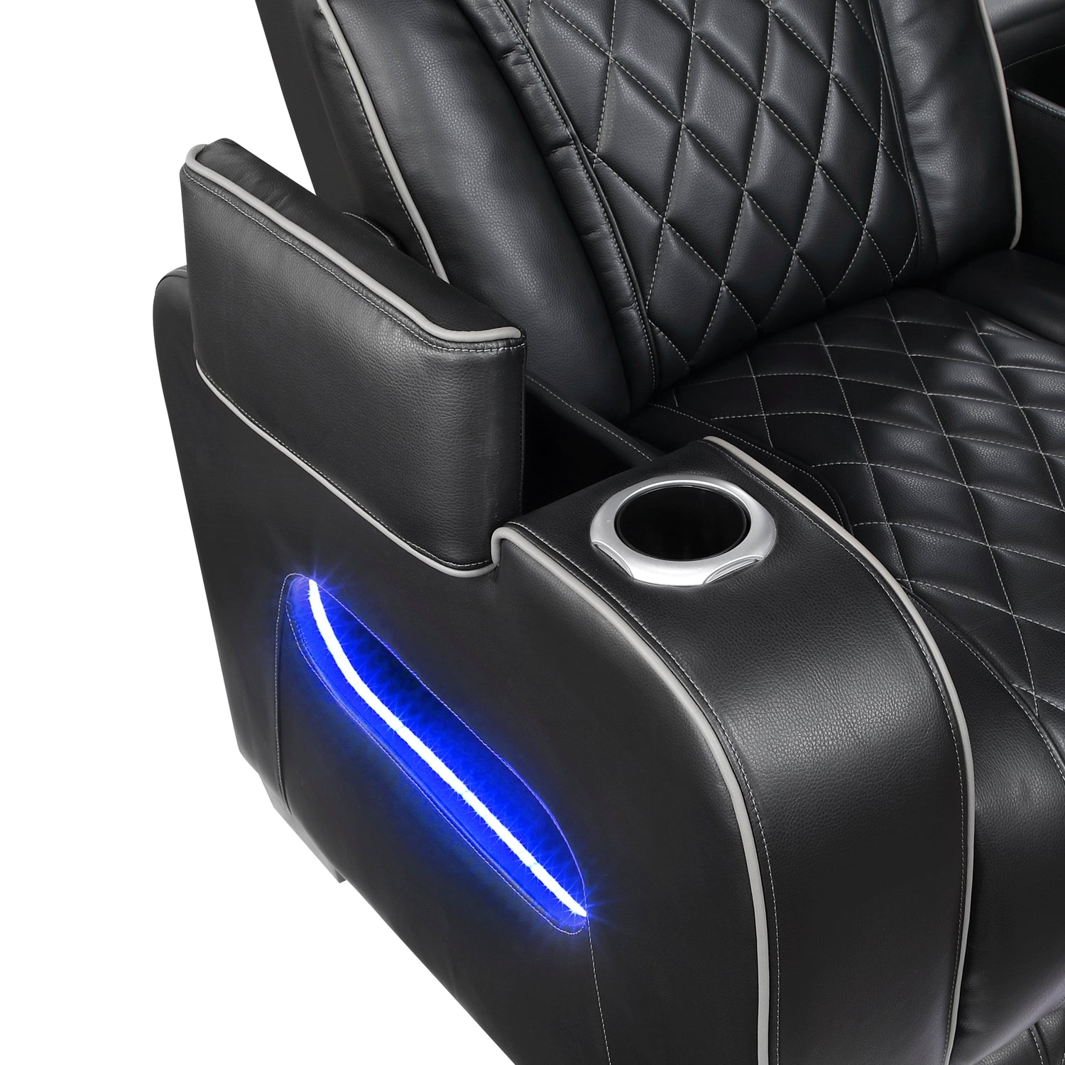 Fairway Black Power Double Reclining Living Room Set from Homelegance - Luna Furniture