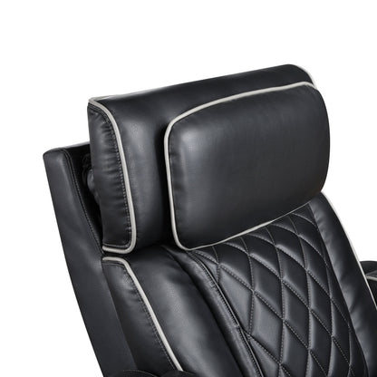 Fairway Black Power Double Reclining Living Room Set from Homelegance - Luna Furniture