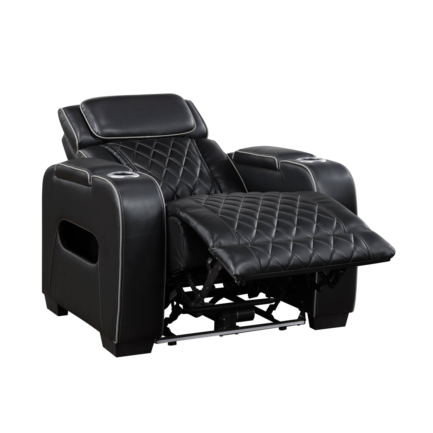 Fairway Black Power Double Reclining Living Room Set from Homelegance - Luna Furniture