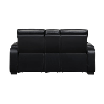 9516BLK*2PWH 2pc Set: Sofa, Love (Power) - 9516BLK*2PWH