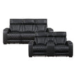 9516BLK*2PWH 2pc Set: Sofa, Love (Power) - 9516BLK*2PWH