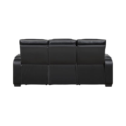 9516BLK*2PWH 2pc Set: Sofa, Love (Power) - 9516BLK*2PWH