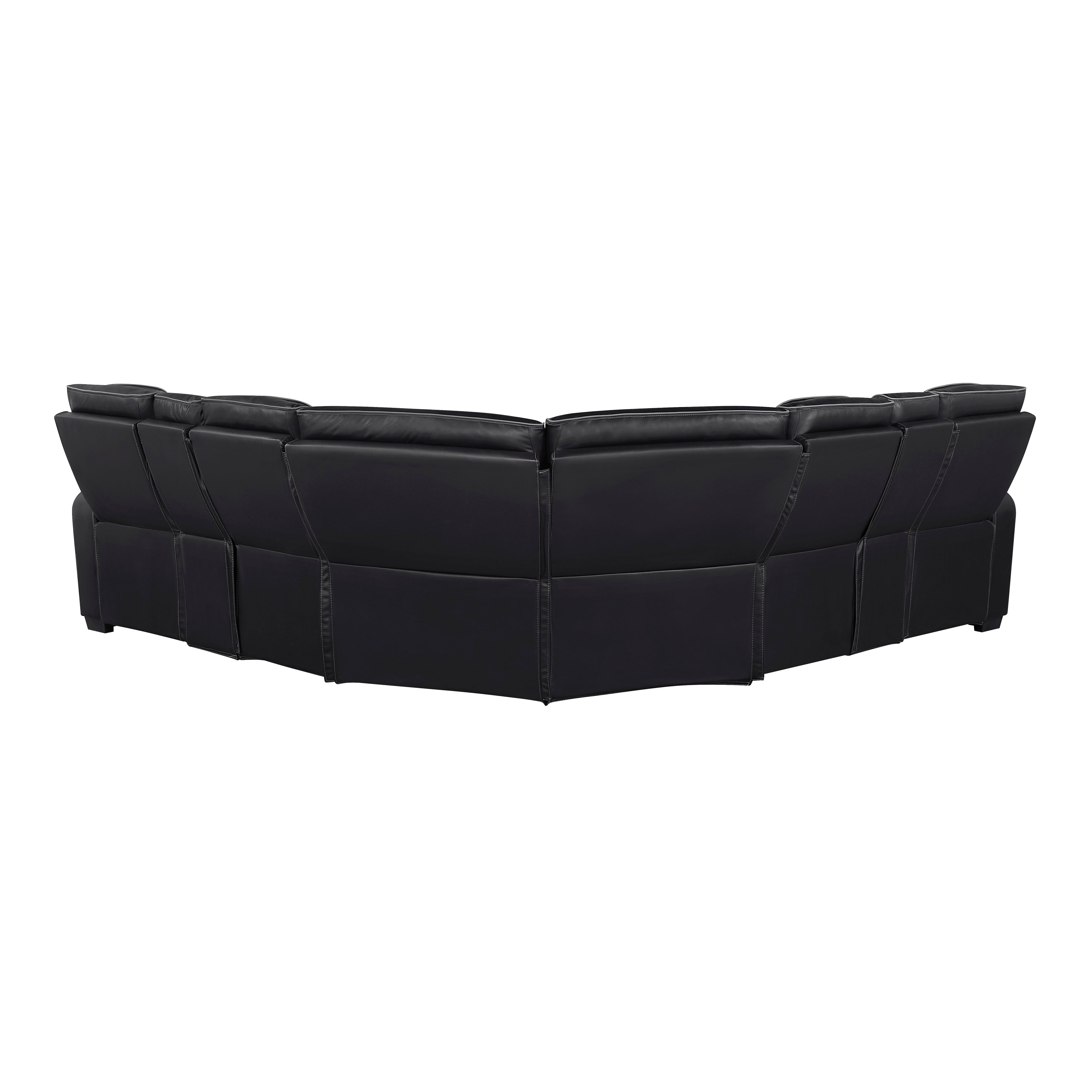 9516BLKS*32LCN2RCNPWH (3)3-Piece Power Reclining Sectional with Consoles, Power Headrests, Storage Arms(Top and Side), Cup holders, Charging Ports, Wireless speakers and LED lighting - 9516BLKS*32LCN2RCNPWH