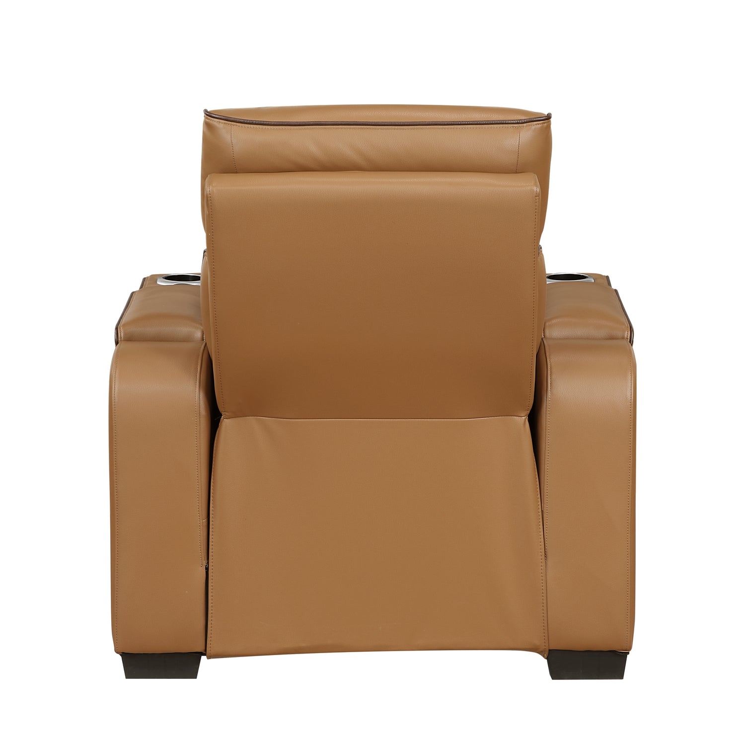 9516BRW-1PWH Power Reclining Chair with Power Headrest, Cup holders and Storage Arms(Top and Side), Charging Ports and LED lighting - 9516BRW-1PWH