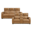 9516BRW*2PWH 2pc Set: Sofa, Love (Power) - 9516BRW*2PWH