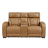 9516BRW-2PWH Power Double Reclining Love Seat with Center Console, Power Headrests, Storage Arms(Top and Side), Cup holders, Charging Ports and LED lighting - 9516BRW-2PWH