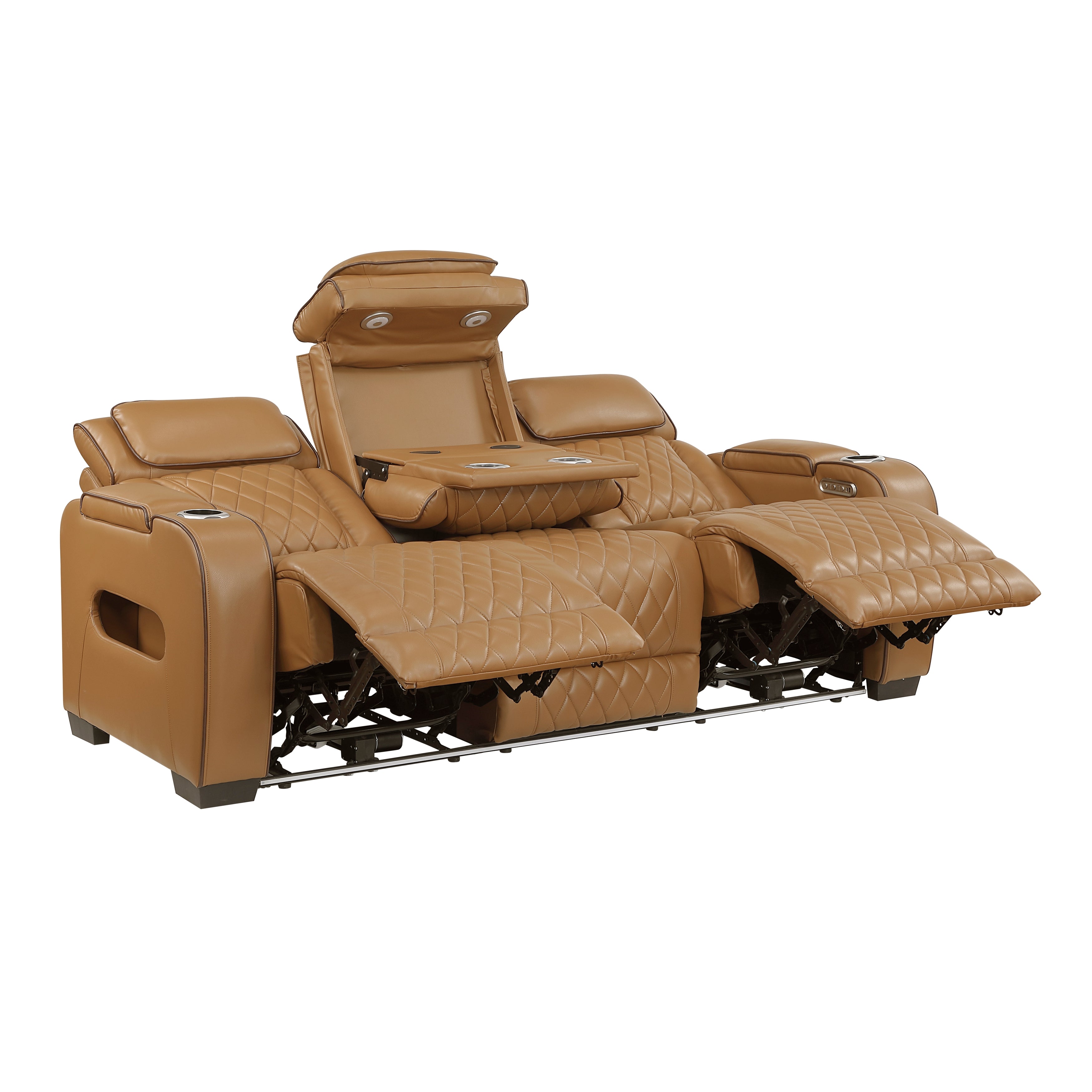 Fairway Brown Power Double Reclining Living Room Set from Homelegance - Luna Furniture