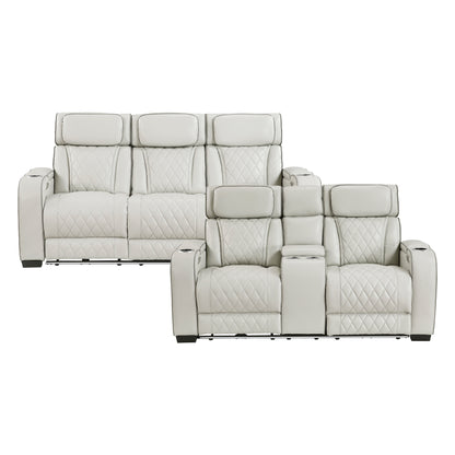 9516TPE*2PWH 2pc Set: Sofa, Love (Power) - 9516TPE*2PWH