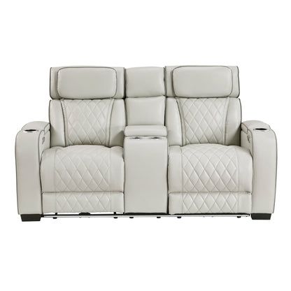Fairway Taupe Power Double Reclining Living Room Set from Homelegance - Luna Furniture