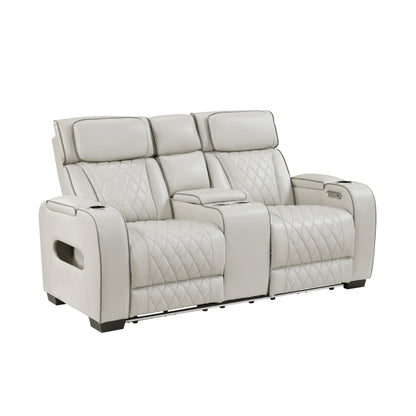 9516TPE*2PWH 2pc Set: Sofa, Love (Power) - 9516TPE*2PWH