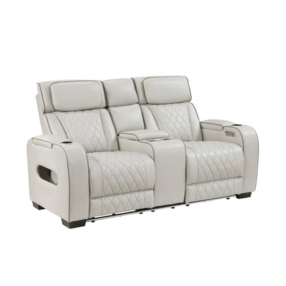 Fairway Taupe Power Double Reclining Living Room Set from Homelegance - Luna Furniture