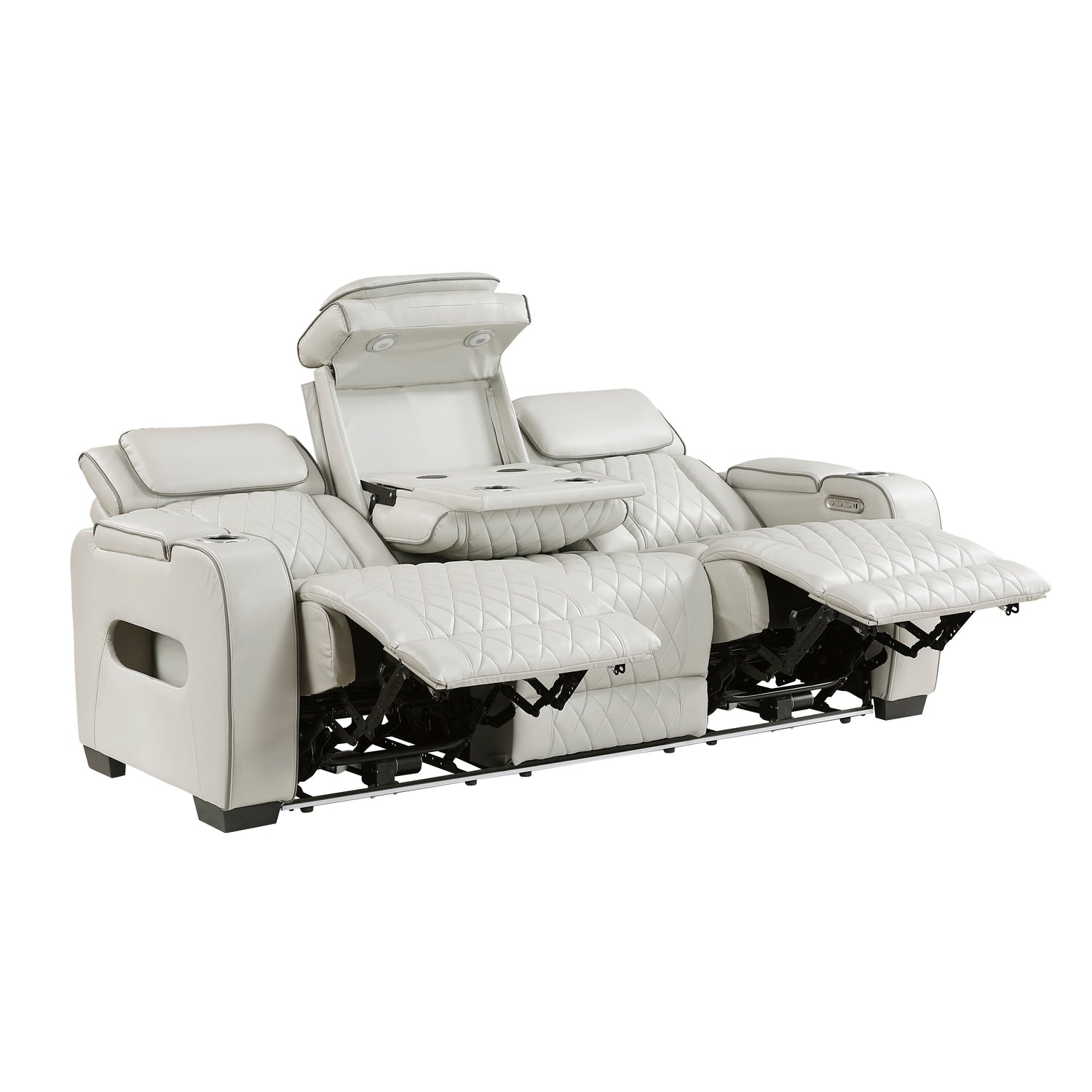 Fairway Taupe Power Double Reclining Living Room Set from Homelegance - Luna Furniture