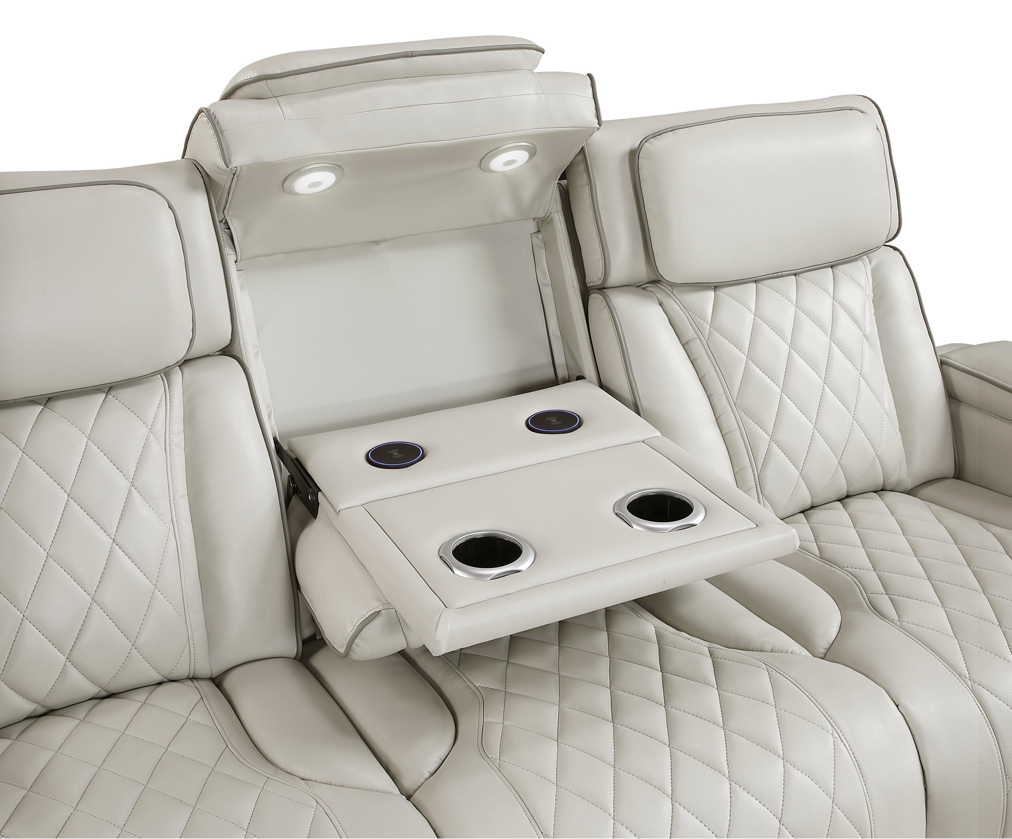 9516TPE*2PWH 2pc Set: Sofa, Love (Power) - 9516TPE*2PWH