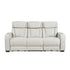 9516TPE-3PWH Power Double Reclining Sofa with Center Drop-Down Cup Holders, Power Headrests, Storage Arms(Top and Side), Cup holders and Reading Lights, Two Wireless Chargers, Charging Ports and LED Lighting - 9516TPE-3PWH