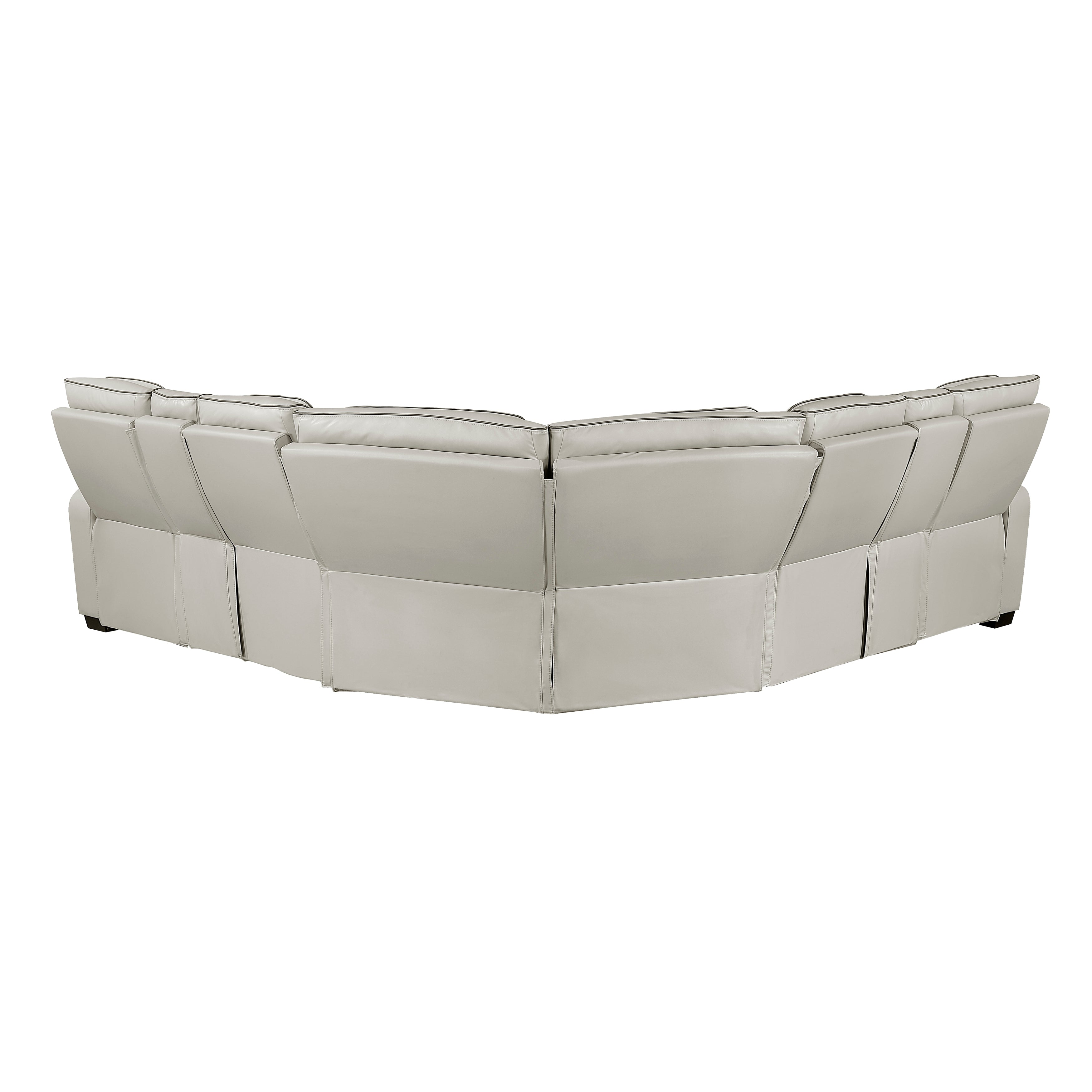 9516TPES*32LCN2RCNPWH (3)3-Piece Power Reclining Sectional with Consoles, Power Headrests, Storage Arms(Top and Side), Cup holders, Charging Ports, Wireless speakers and LED lighting - 9516TPES*32LCN2RCNPWH