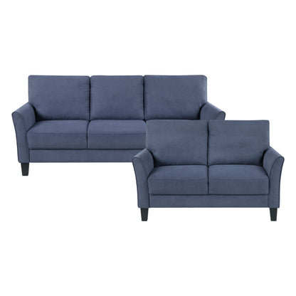 9519BUE*2 2pc Set: Sofa, Love - 9519BUE*2