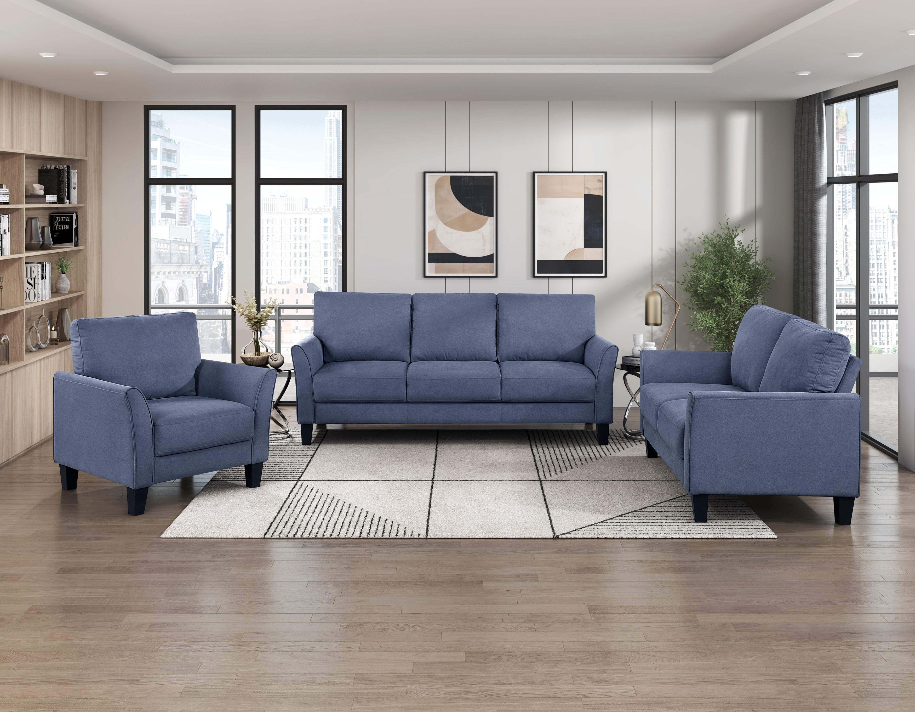 Aliana Blue Living Room Set from Homelegance - Luna Furniture
